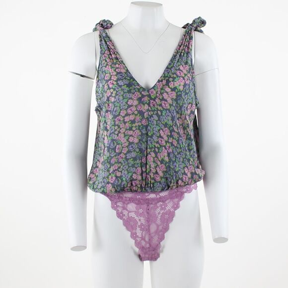 Free People Bare It All Tank Bodysuit in Slate - Picture 2 of 5